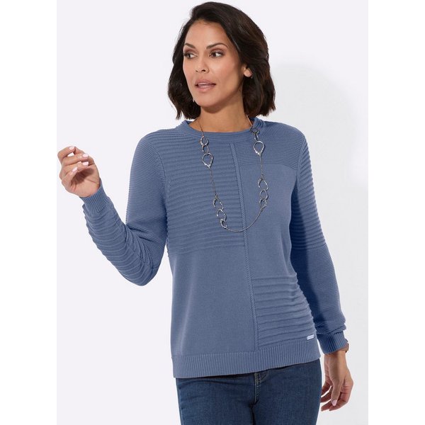 Witt Strickpullover Pullover Langarm Links-Strick