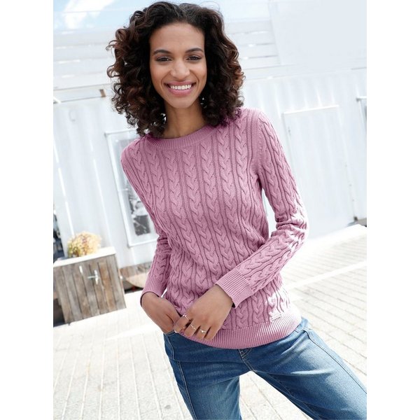 Witt Strickpullover Pullover Langarm Strukturstrick, Zopfmuster