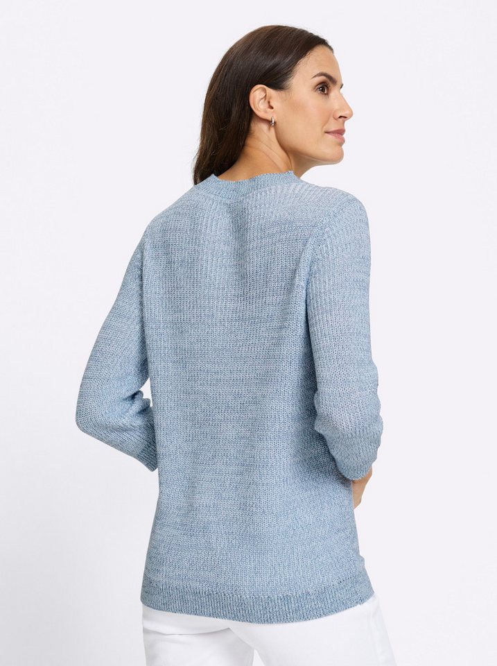 Witt Strickpullover Rundhals-Pullover 3/4-Arm Ripp – Bild 2 von 5