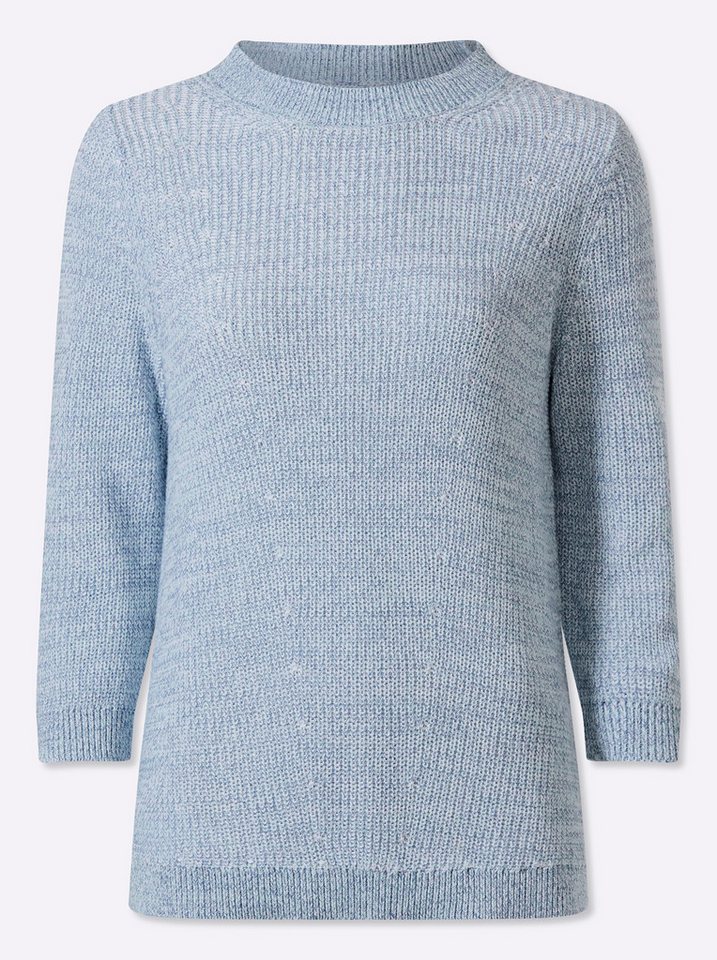 Witt Strickpullover Rundhals-Pullover 3/4-Arm Ripp – Bild 4 von 5
