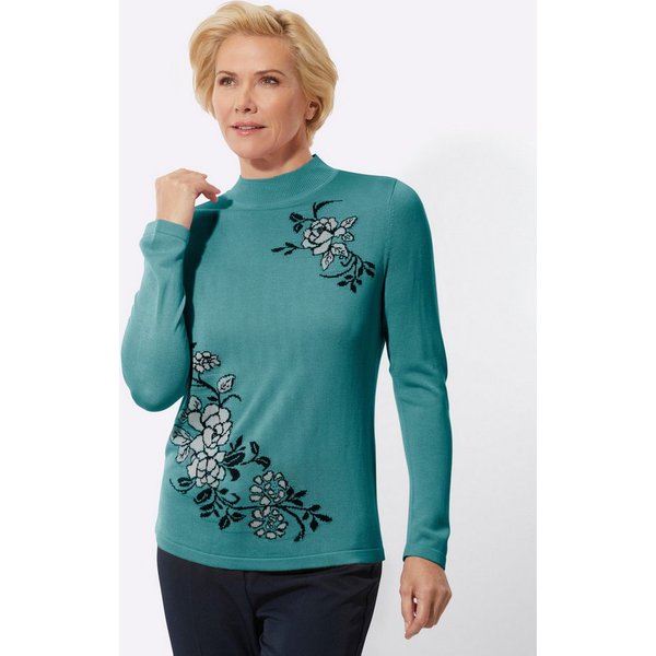 Witt Strickpullover Stehkragen-Pullover Langarm Jacquard, Jersey