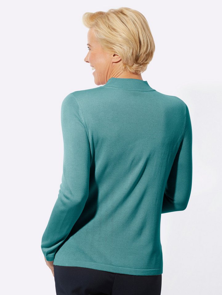Witt Strickpullover Stehkragen-Pullover Langarm Jacquard, Jersey – Bild 2 von 3
