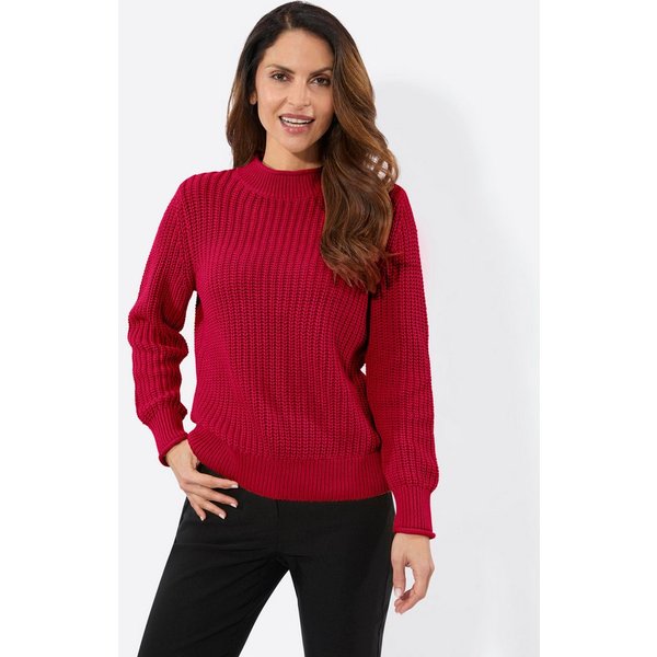 Witt Strickpullover Stehkragen-Pullover Langarm Ripp
