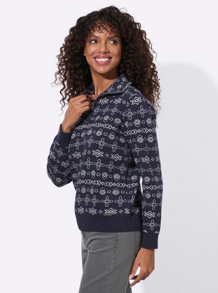Witt Strickpullover Troyer Langarm Jacquard – Bild 4 von 5