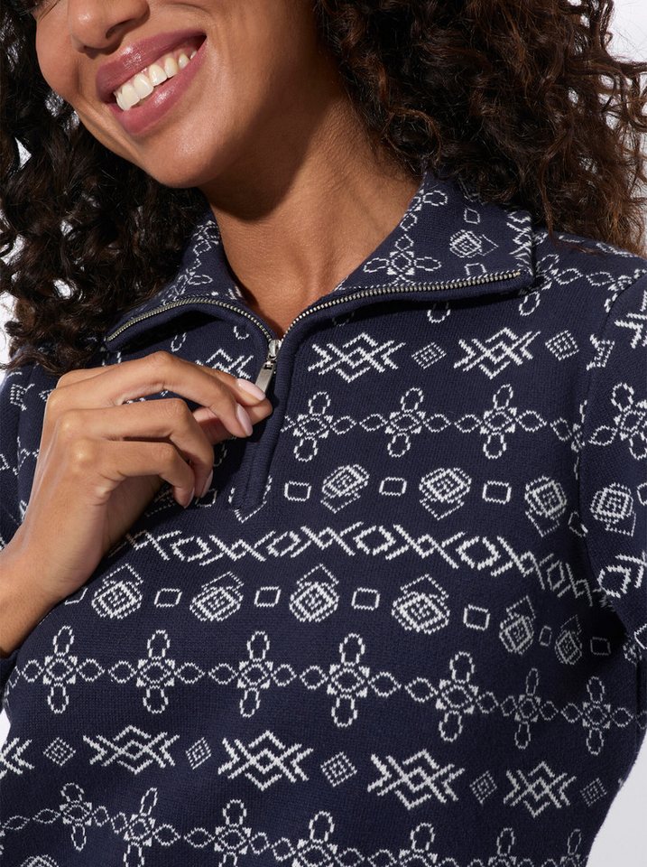 Witt Strickpullover Troyer Langarm Jacquard – Bild 5 von 5