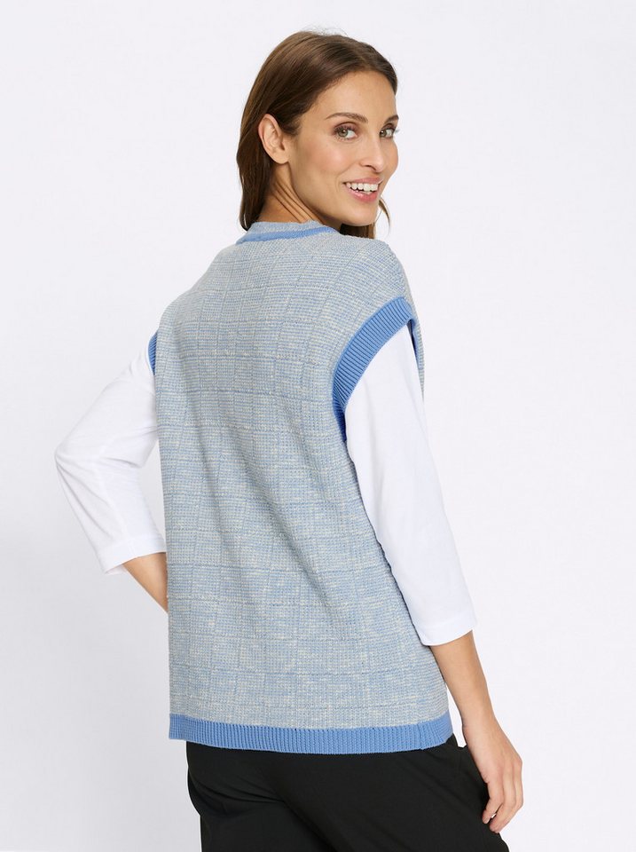 Witt Strickweste Bouclé-Weste Kurzarm Bouclé – Bild 4 von 5