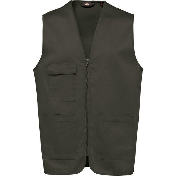 WK. Designed To Work Arbeitsweste Unisex-Weste aus Baumwollpolyester mit mehreren Taschen