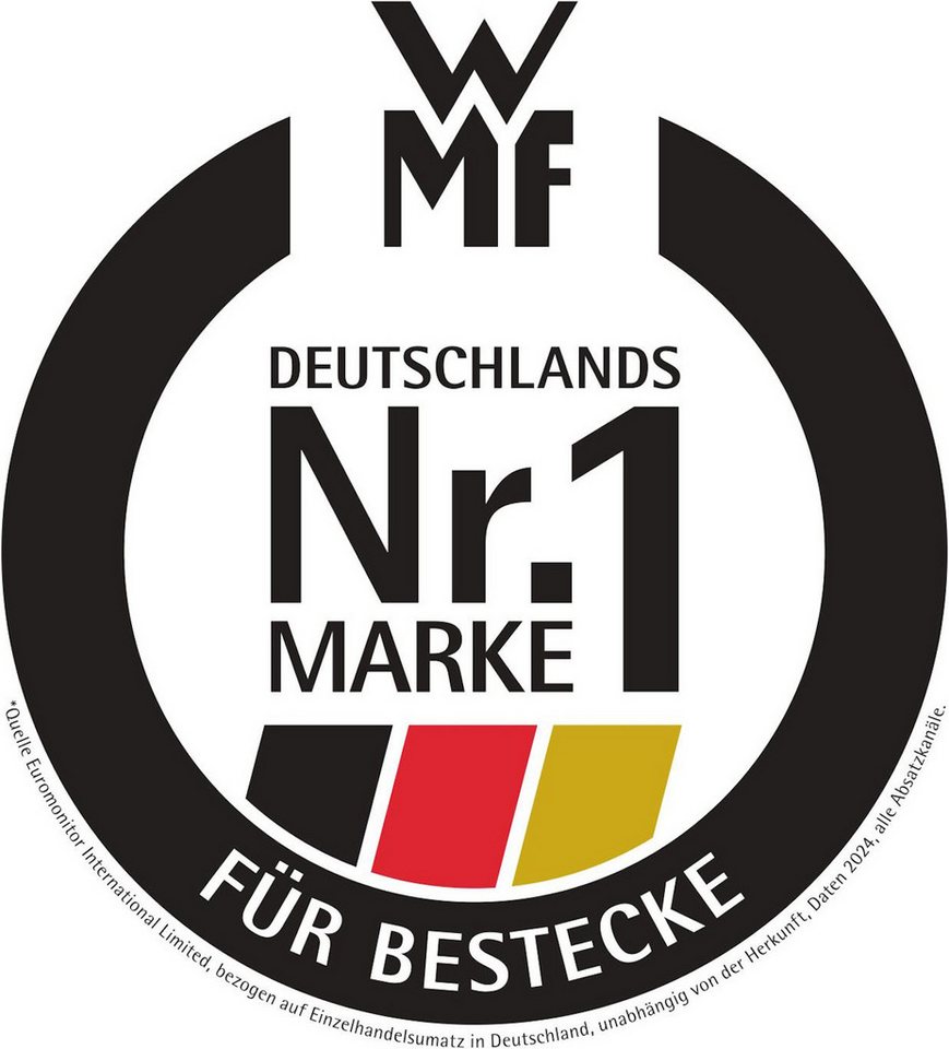 WMF Besteck-Set Boston in edler Optik, ergonomische Haptik, Messer mit Wellenschliff (24-tlg), 6 Personen, Cromargan® Edelstahl Rostfrei 18/10, optimale Schärfe – Bild 2 von 5