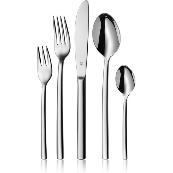 WMF Besteck-Set Inspiration, elegante Optik, ergonomische Haptik, Wellenschliff-Messer (60-tlg), 12 Personen, Cromargan® Edelstahl Rostfrei 18/10, spülmaschinen