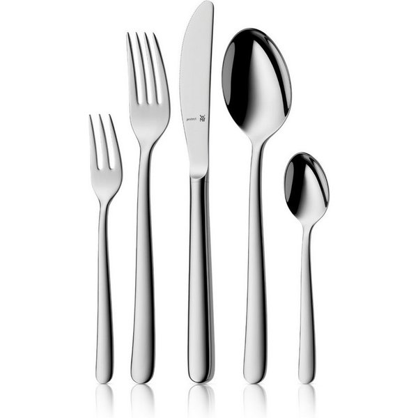 WMF Besteck-Set Kult Plus, ergonomisch perfekt in der Hand, geschmiedete Klingen (30-tlg), 6 Personen, Cromargan® Edelstahl Rostfrei, spülmaschinenfest für eine