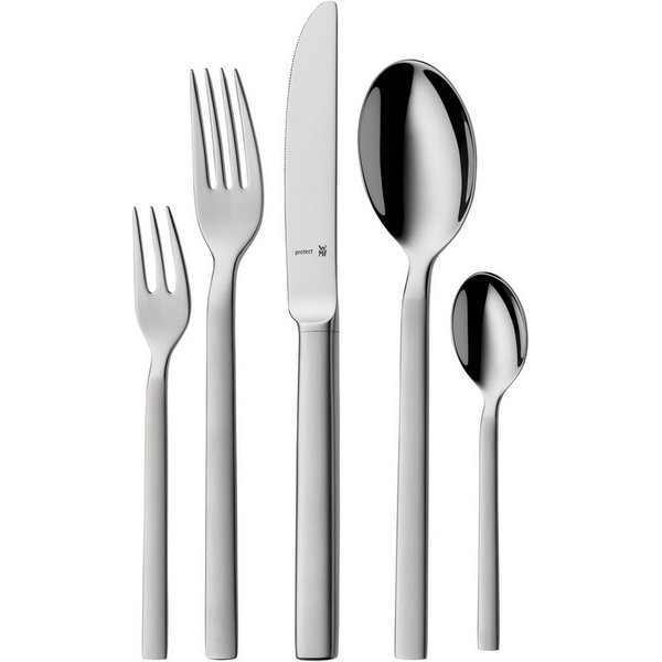 WMF Besteck-Set Lyric Plus (66-tlg), 12 Personen, Cromargan® Edelstahl Rostfrei, ergonomisch, Cromargan protect