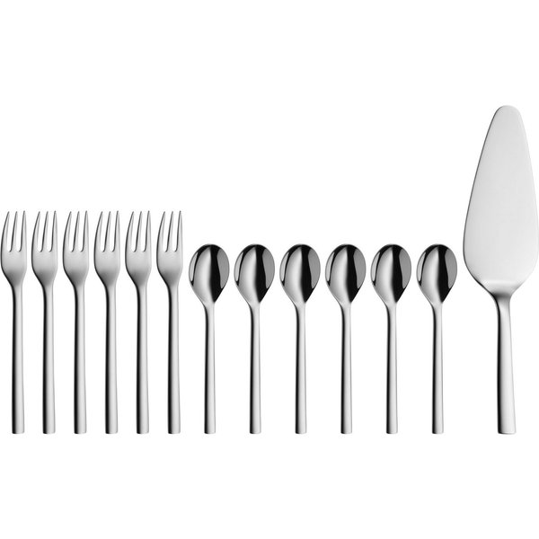WMF Besteck-Set Nuova (13-tlg), 6 Personen, Cromargan® Edelstahl Rostfrei 18/10, 13-tlg., Cromargan Edelstahl rostfrei 18/10, Geschenkverpackung