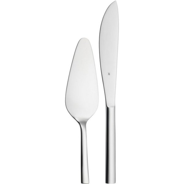 WMF Besteck-Set Nuova (2-tlg), 1 Personen, Cromargan® Edelstahl Rostfrei 18/10, 2-tlg., Tortenheber 23 cm, Tortenmesser 28 cm, Cromargan Edelstahl