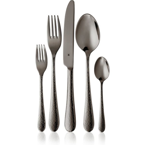 WMF Besteck-Set Sitello (30-tlg), 6 Personen, Cromargan® Edelstahl Rostfrei 18/10, geschmiedete Messer, farbecht, Wellenschliff, spülmaschinenfest