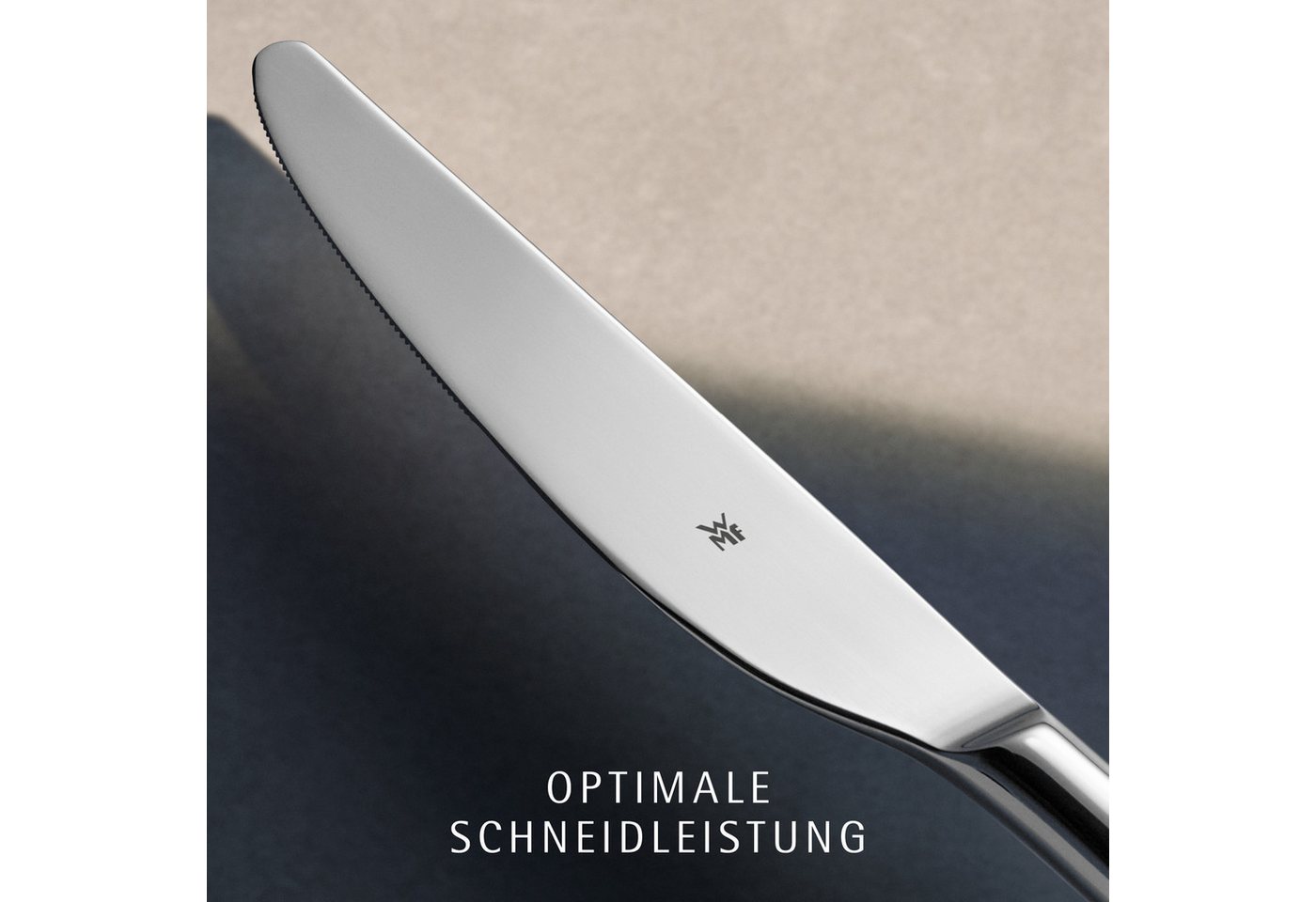 WMF Besteck-Set Sitello (30-tlg), 6 Personen, Cromargan® Edelstahl Rostfrei 18/10, geschmiedete Messer, farbecht, Wellenschliff, spülmaschinenfest – Bild 4 von 5