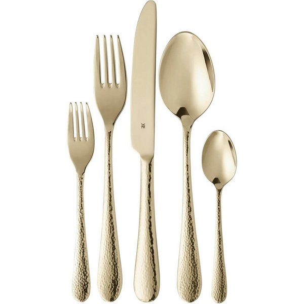 WMF Besteck-Set Sitello Besteck-Set, Gold Edition, 30-teilig, Cromargan®, 6 Personen, Cromargan Edelstahl 18/10, Gold Edition