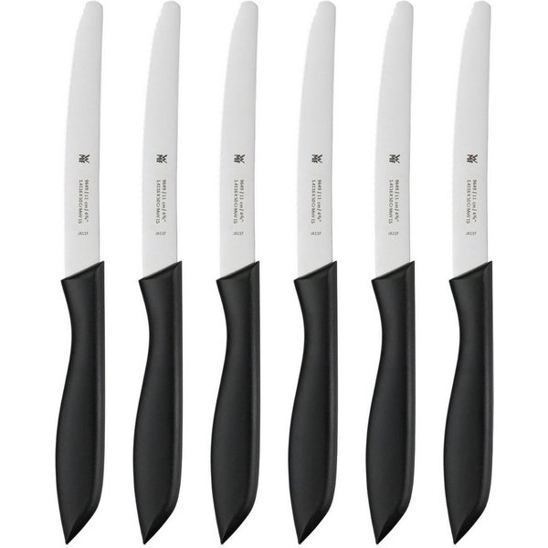WMF Besteck-Set Vespermesser, Klinge mit Wellenschliff aus Spezialklingenstahl (6-tlg), 6 Personen, Klingenstahl, ideal für Brotzeit, multifunktional spülmaschi