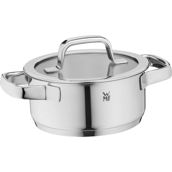 WMF Bratentopf Compact Cuisine, Cromargan® Edelstahl Rostfrei 18/10 (2-tlg), wärmeduzierende Hohlgriffe, Innenskalierung, Schüttrand