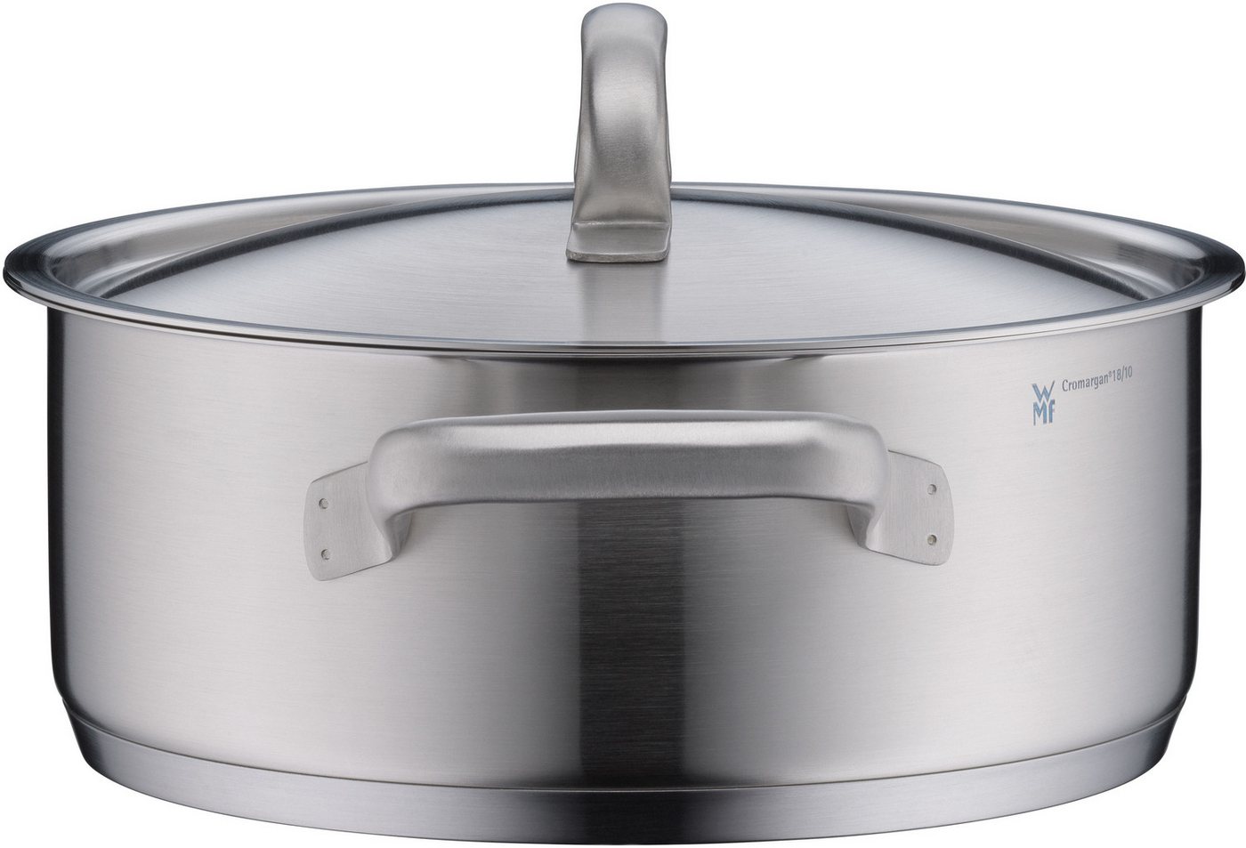 WMF Bratentopf Gourmet Plus, Cromargan® Edelstahl Rostfrei 18/10 (2-tlg), wärmeduzierende Hohlgriffe, Innenskalierung, breiter Schüttrand – Bild 4 von 5