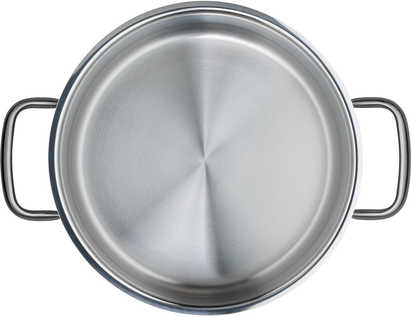 WMF Bratentopf Gourmet Plus, Cromargan® Edelstahl Rostfrei 18/10 (2-tlg), wärmeduzierende Hohlgriffe, Innenskalierung, breiter Schüttrand – Bild 5 von 5