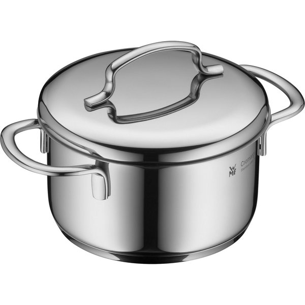 WMF Bratentopf Mini Bratentopf mit Deckel, 12 cm, Cromargan® Edelstahl rostfrei 18/10 (1x Bratentopf mit Deckel 12 cm (Volumen 0,7l, Höhe 10,5 cm) - optimal für