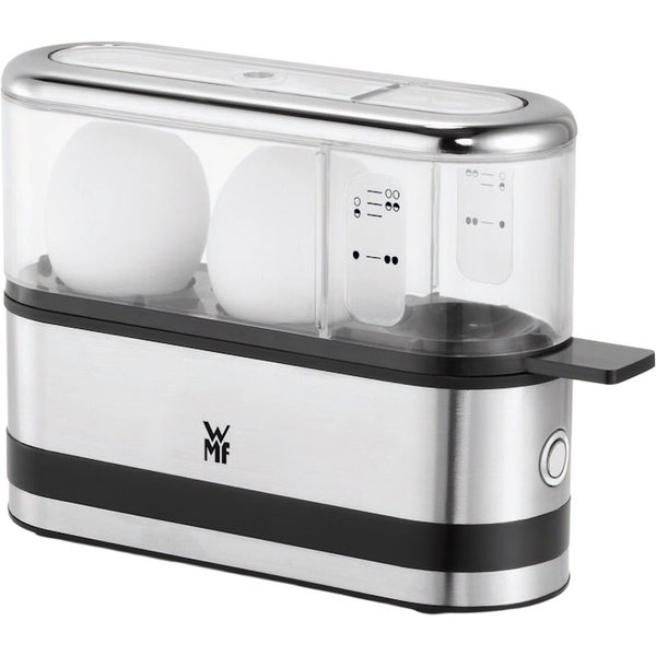 WMF Eierkocher KÜCHENminis® 2-Eier-Kocher, integrierter Wasserdosierer und Eipick, Anzahl Eier: 2 St., 250 W, hochwertiges Chromargan und Tritan, Grifffläche