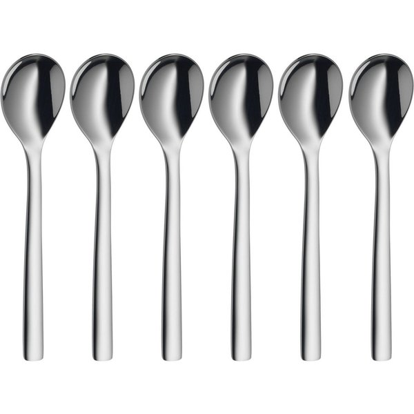 WMF Eierlöffel Nuova, Löffel-Set (6 Stück), 12 cm, Cromargan® Edelstahl Rostfrei 18/10, spülmaschinenfest