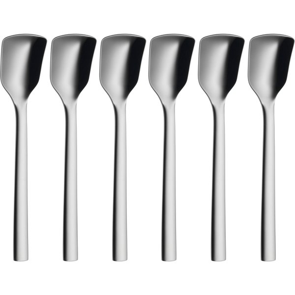 WMF Eislöffel Nuova (6 Stück), 6-tlg., 14 cm, Cromargan Edelstahl rostfrei 18/10, Geschenkverpackung