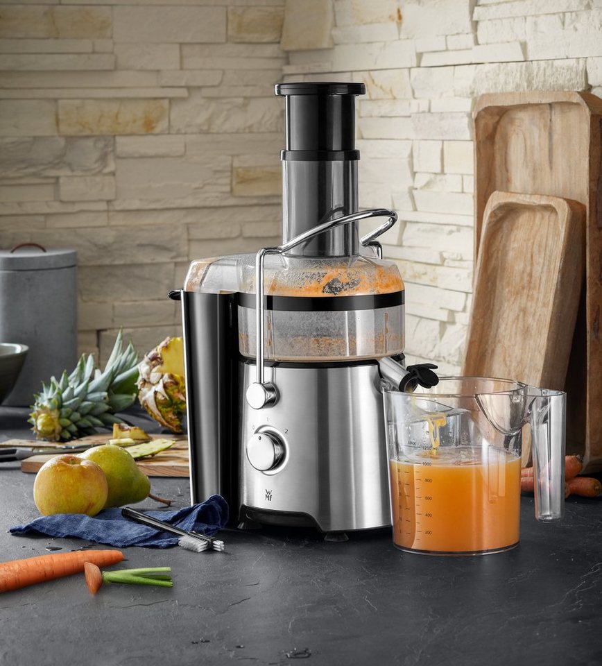 WMF Entsafter Kult X, elektrische Obst Gemüse Saftpresse aus Edelstahl, 500W, 500 W, Slow Juicer für große Fruchtstücke, 2 Geschwindigkeitsstufen – Bild 2 von 5