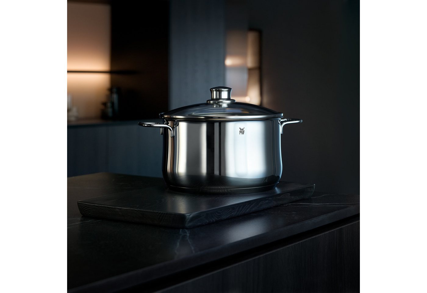 WMF Fleischtopf Diadem Plus, Cromargan® Edelstahl Rostfrei 18/10 (2-tlg), breiter Schüttrand, außergewöhnliches Design, spülmaschinengeeignet – Bild 2 von 5