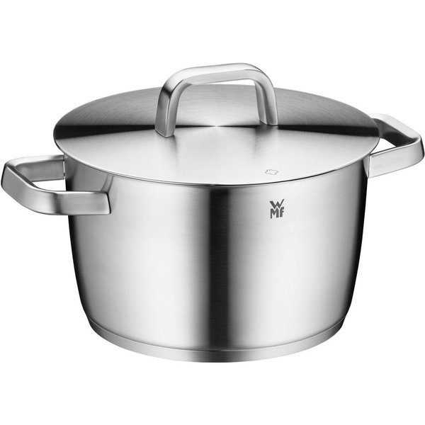 WMF Fleischtopf Iconic Kochtopf mit Deckel, 22 cm, Cromargan Edelstahl rostfrei 18/10 (1-tlg), TransTherm-Allherdboden