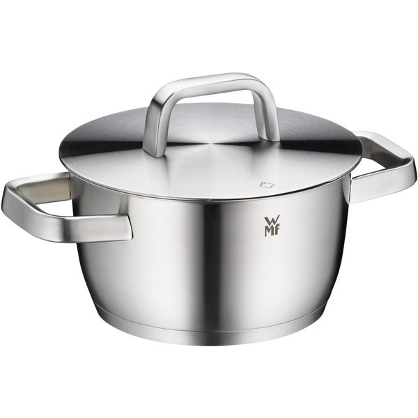 WMF Fleischtopf Iconic Kochtopf mit Deckel, 18 cm, Cromargan Edelstahl rostfrei 18/10 (1-tlg), TransThem-Allherdboden
