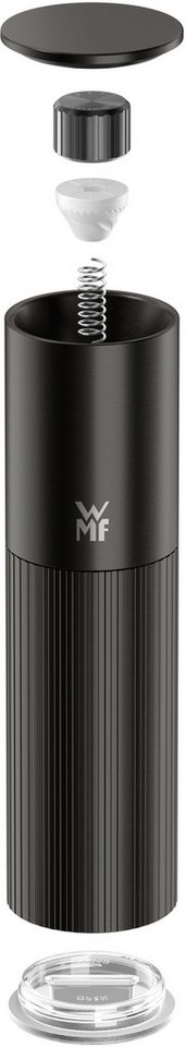 WMF Gewürzmühle Signature Pro, aus Edelstahl manuell, (1 Stück), Keramikmahlwerk, einstellbarer Mahlgrad, magnetischer Deckel – Bild 5 von 5