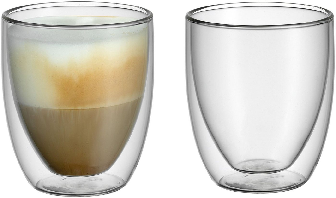 WMF Gläser-Set Kult Coffee, doppelwandige Thermogläser, 2-tlg., Glas, hält die perfekte Trinktemperatur, kondensationsfrei – Bild 2 von 5