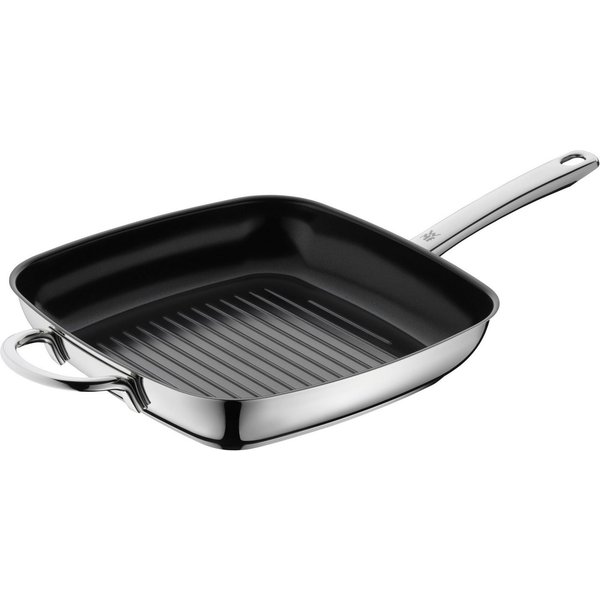 WMF Grillpfanne Durado, 28 x 28 cm, Steakpfanne Induktion, Antihaftversiegelung, Cromargan® Edelstahl Rostfrei 18/10, geriffelter Boden, für alle Herdarten geei
