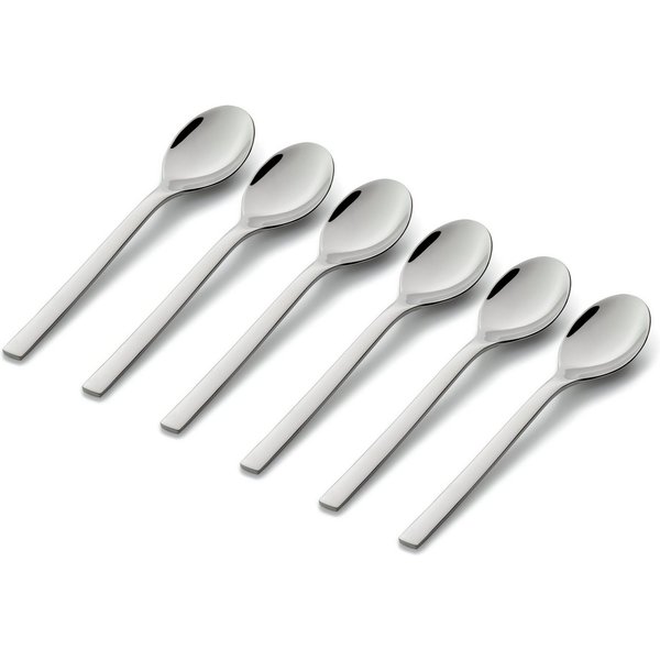 WMF Kaffeelöffel Nuova, Löffel-Set (6 Stück), 13,5 cm, Cromargan® Edelstahl Rostfrei 18/10, spülmaschinenfest