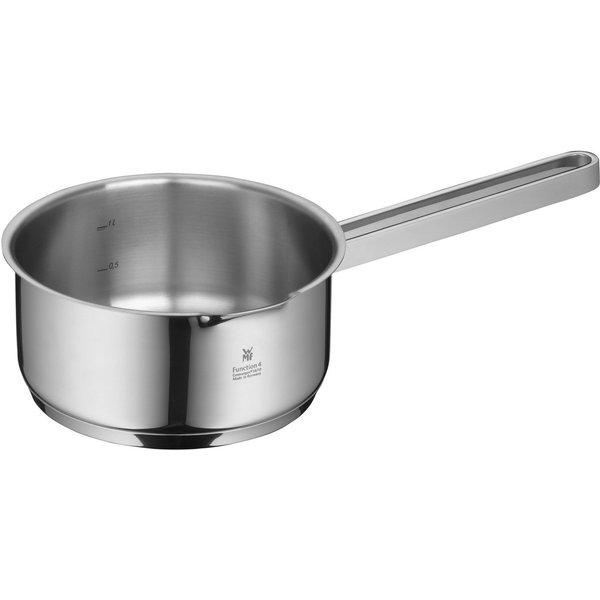 WMF Kasserolle Function 4, Cromargan® Edelstahl Rostfrei 18/10 (1-tlg), wärmereduzierende Griffe, Innenskalierung, breiter Schüttrand