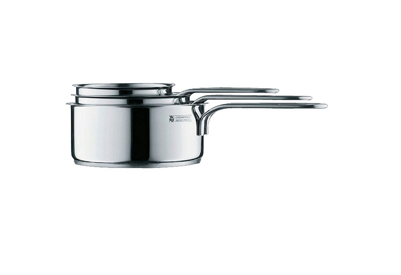 WMF Kasserolle Mini Stielkasserolle, 14 cm, Cromargan® Edelstahl rostfrei 18/10 (1x Stielkasserolle ohne Deckel 14 cm (Volumen 0,9l, Höhe 6,5 cm) - optimal für  – Bild 2 von 5