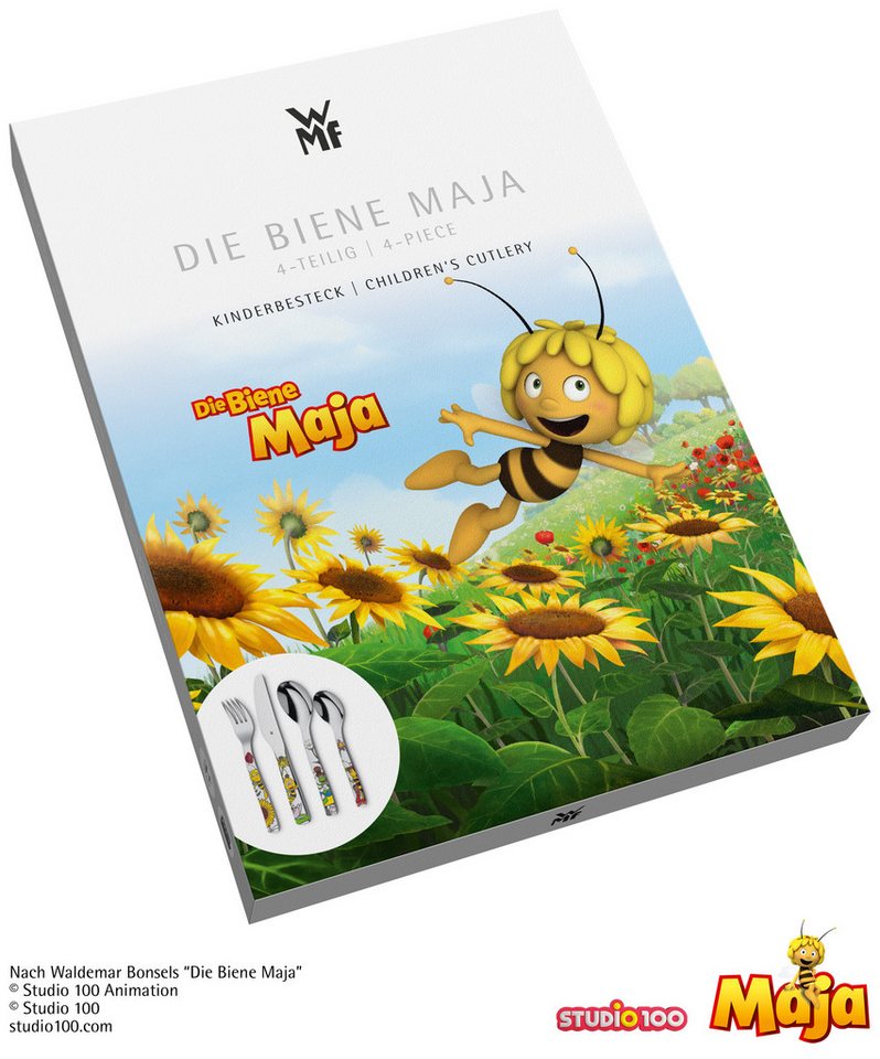WMF Kinderbesteck Die Biene Maja (4-tlg), 1 Personen, Cromargan® Edelstahl Rostfrei 18/10, ab 3 Jahren, hygienisch, säurefest – Bild 5 von 5