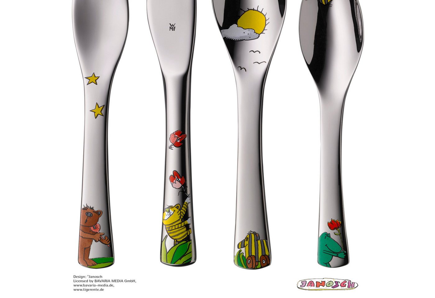 WMF Kinderbesteck Janosch (4-tlg), 1 Personen, Cromargan® Edelstahl Rostfrei 18/10, ab 3 Jahren, hygienisch, säurefest – Bild 2 von 5