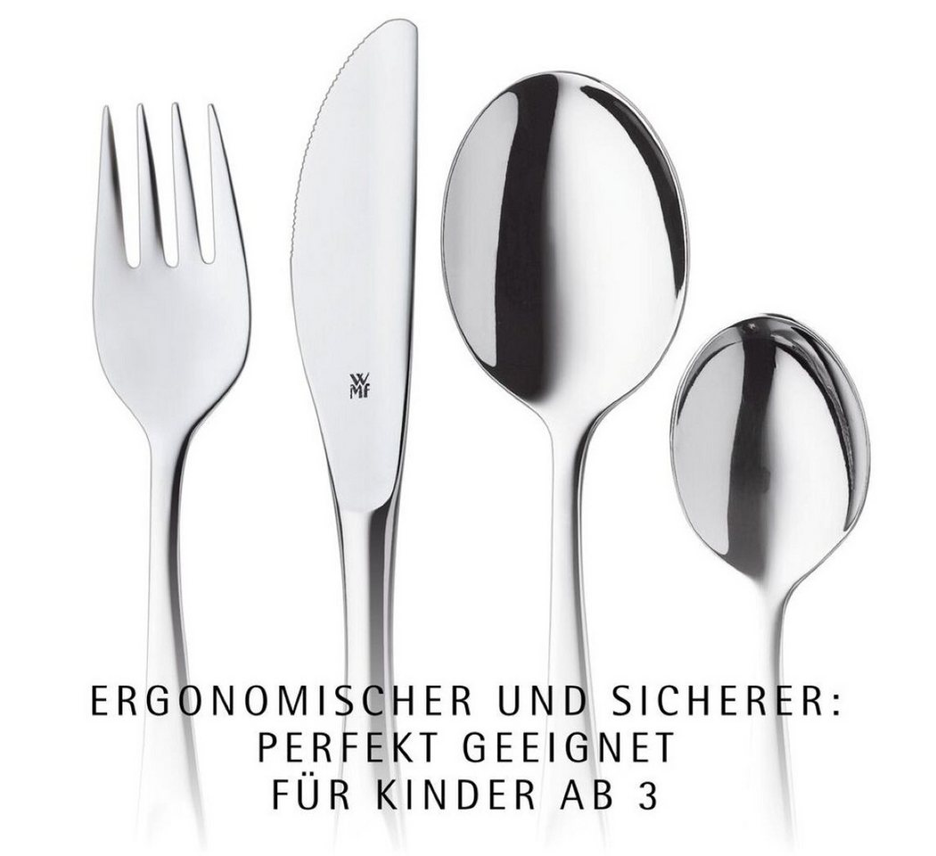 WMF Kinderbesteck Tiere (4-tlg), 1 Personen, Cromargan® Edelstahl Rostfrei 18/10, Kindermesser mit leichtem Wellenschliff – Bild 2 von 5