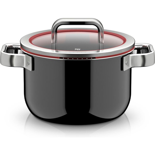 WMF Kochtopf Fusiontec Function Pro, Glas, Edelstahl (1-tlg), integrierte Siebfunktion, spülmaschinengeeignet, Made in Germany