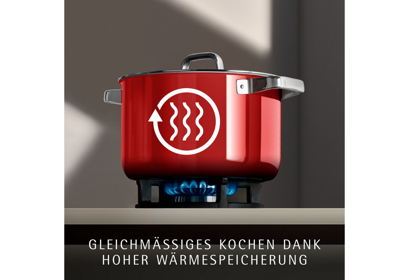 WMF Kochtopf Fusiontec Mineral Pro, Glas, Edelstahl (1-tlg), kratzfeste Oberfläche, wärmereduzierende Hohlgriffe, Made in Germany – Bild 4 von 5