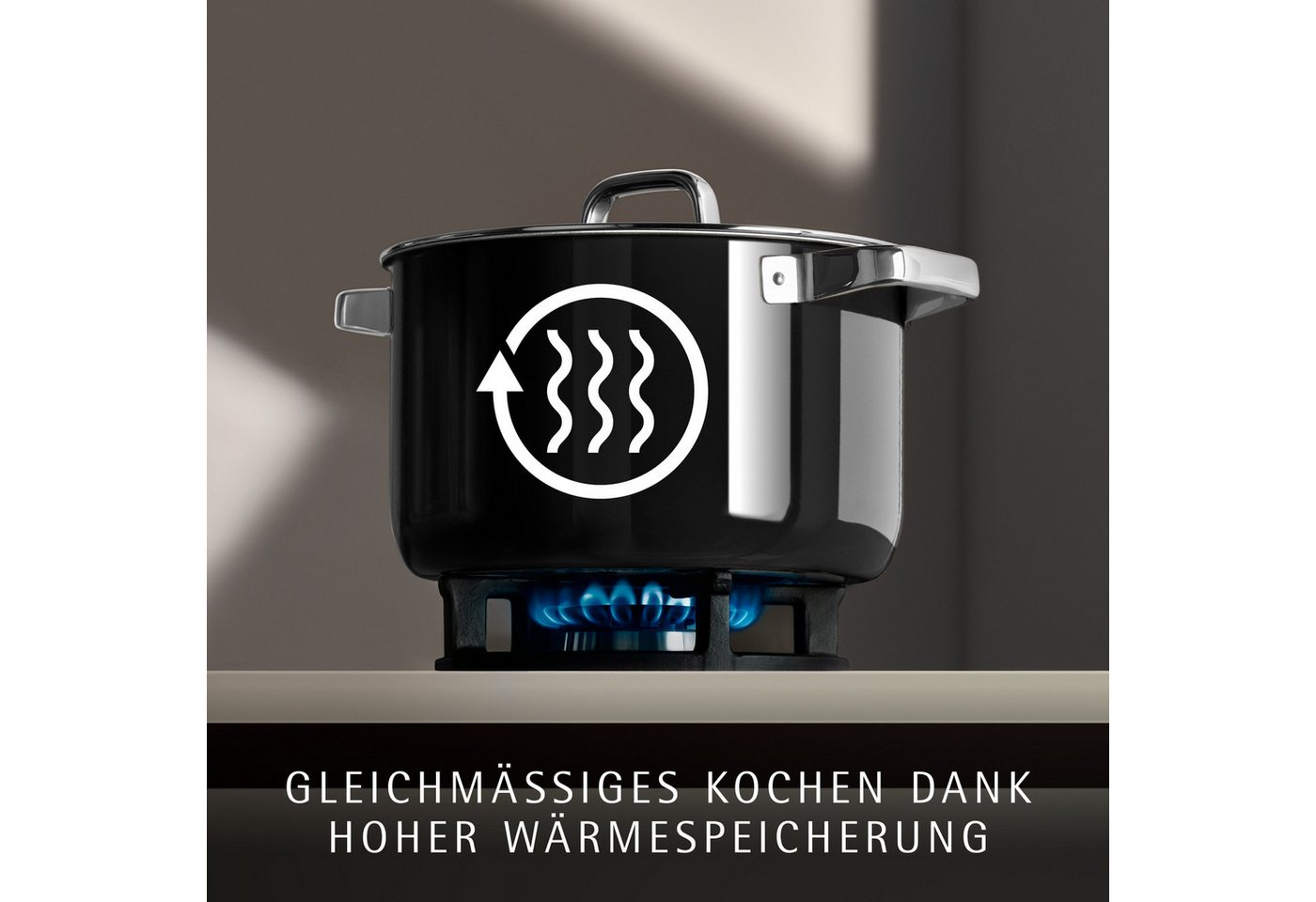WMF Kochtopf Fusiontec Mineral Pro, Glas, Edelstahl (1-tlg), kratzfeste Oberfläche, wärmereduzierende Hohlgriffe, Made in Germany – Bild 4 von 5