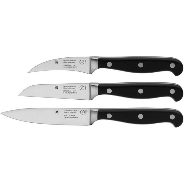 WMF Messer-Set Spitzenklasse Plus (Set, 3-tlg., Gemüsemesser, Schälmesser, Zubereitungsmesser), Obst- und Gemüseset, Made in Germany