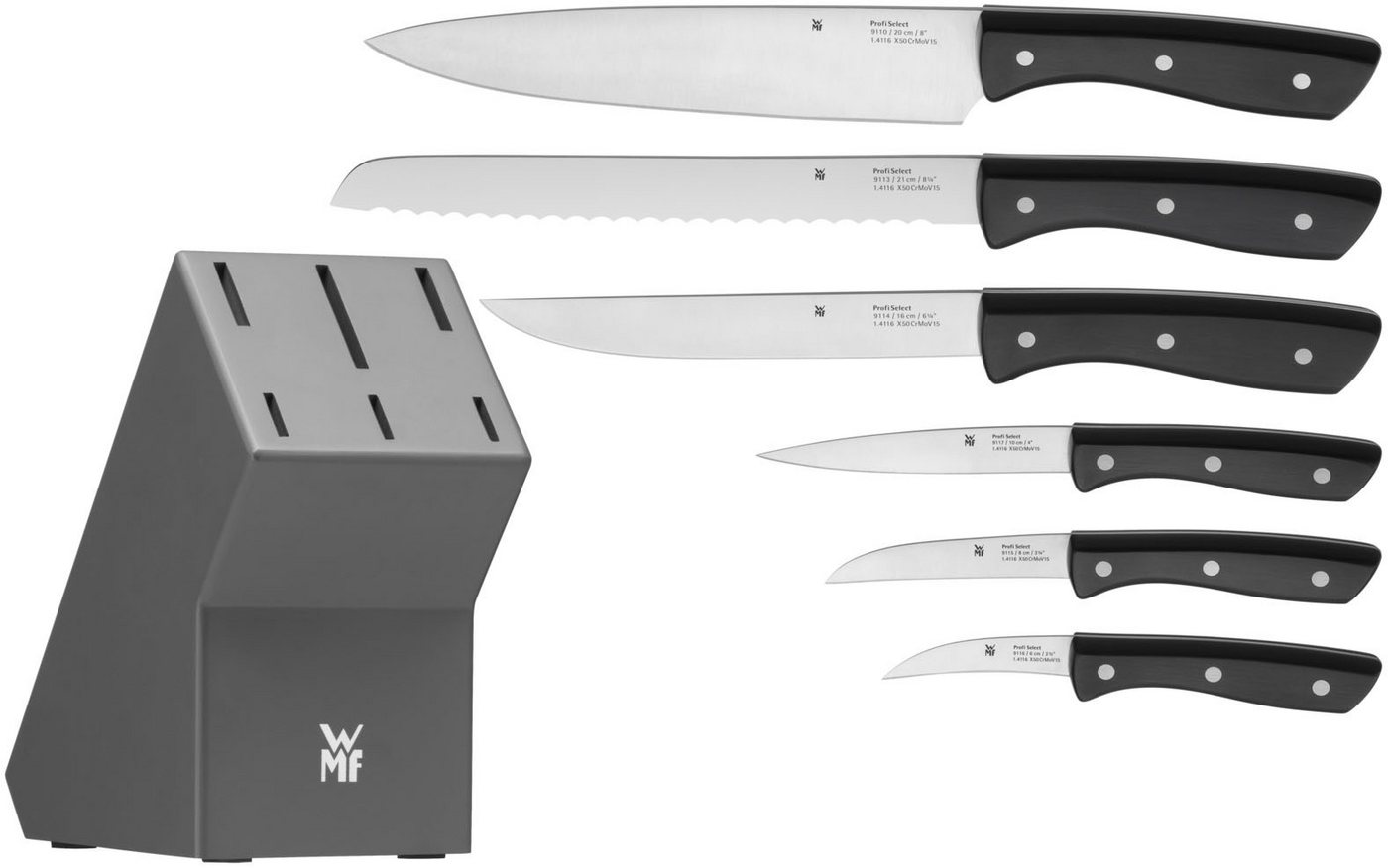 WMF Messerblock Profi (7tlg), inkl. 6 Messer aus Spezialklingenstahl – Bild 2 von 5