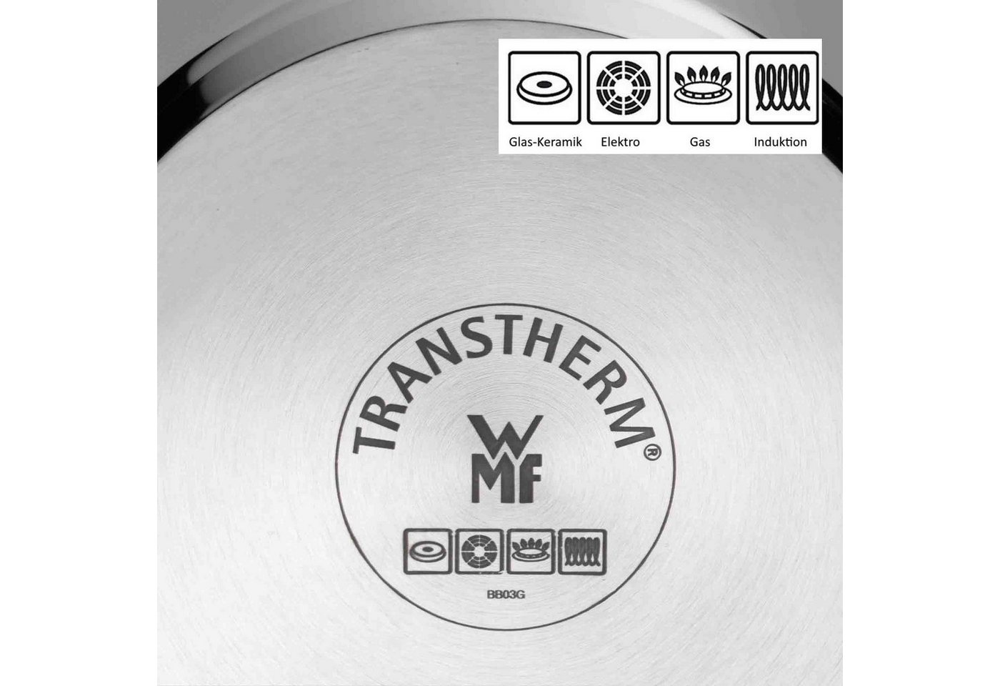 WMF Milchtopf kleiner Topf ohne Deckel, Cromargan® Edelstahl Rostfrei 18/10 (1-tlg), mit Ausguss und breitem Schüttrand, Induktion, 1,7 Liter – Bild 4 von 5