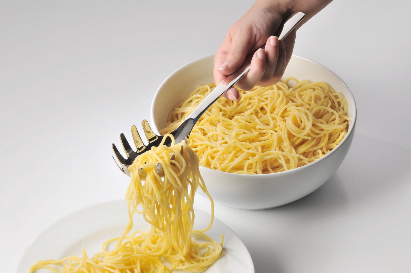 WMF Nudellöffel Nuova, Spaghettilöffel, Cromargan Edelstahl rostfrei, Geschenkverpackung – Bild 3 von 5