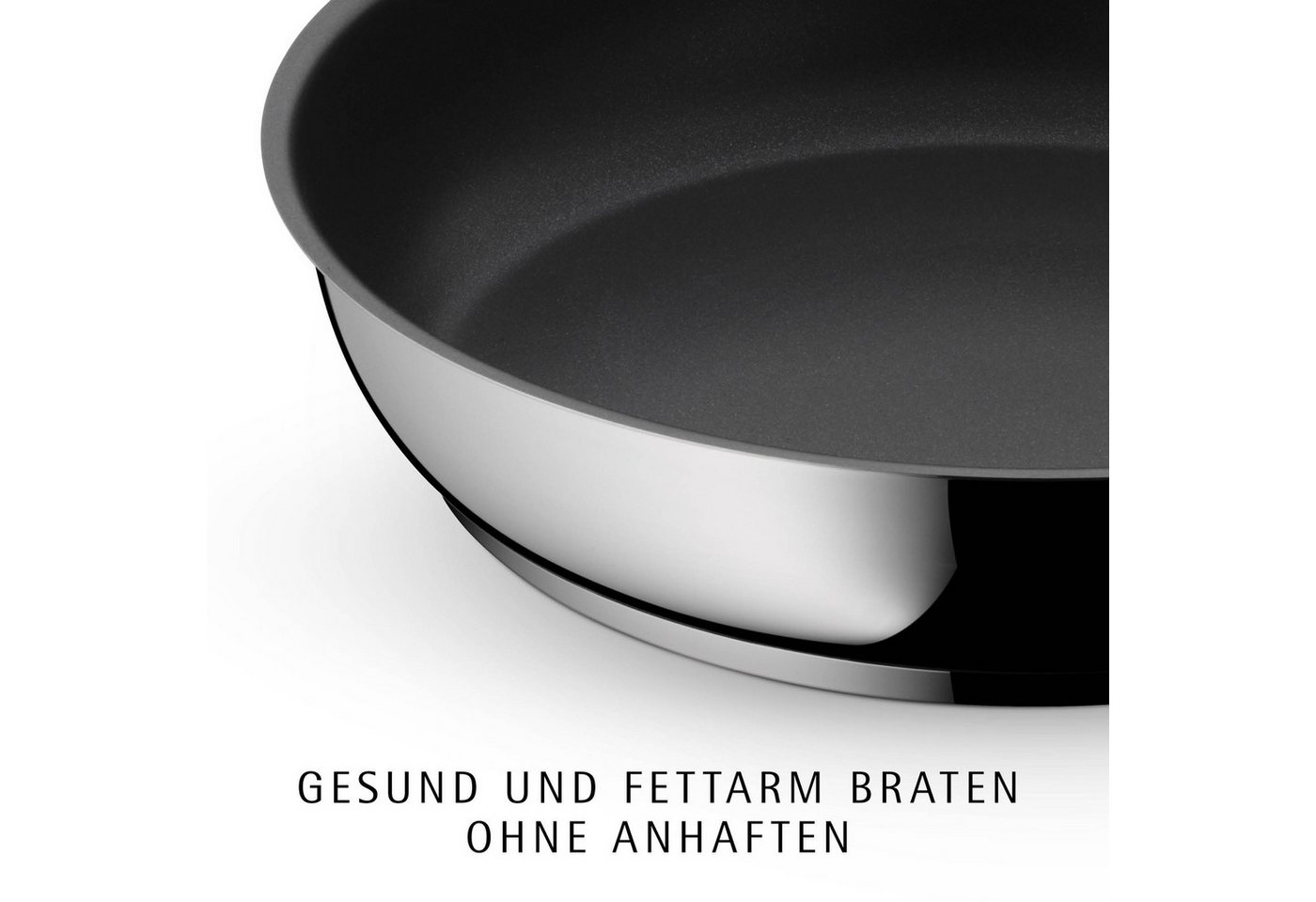 WMF Pfannen-Set Devil Bratpfanne 28 cm + 20 cm, Cromargan® Edelstahl Rostfrei 18/10 (Set, 2-tlg., Bratpfannenset (20 + 28 cm), Induktion, Antihaftbeschichtung,  – Bild 2 von 5
