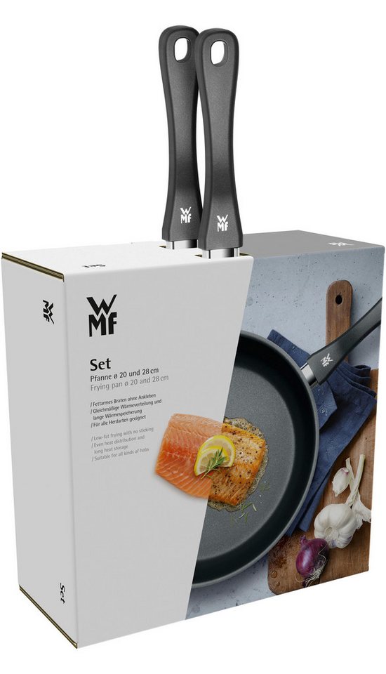 WMF Pfannen-Set Devil Bratpfanne 28 cm + 20 cm, Cromargan® Edelstahl Rostfrei 18/10 (Set, 2-tlg., Bratpfannenset (20 + 28 cm), Induktion, Antihaftbeschichtung,  – Bild 5 von 5